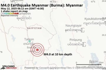 နေပြည်တော်အနီးတွင် ငလျင်တစ်ကြိမ် လှုပ်ခတ်