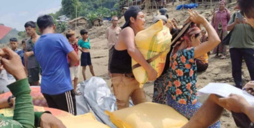 မြန်မာဒုက္ခသည်များ အိန္ဒိယနိုင်ငံ မီဇိုရမ်ပြည်နယ်တွင် အကူအညီများ ရရှိနေ
