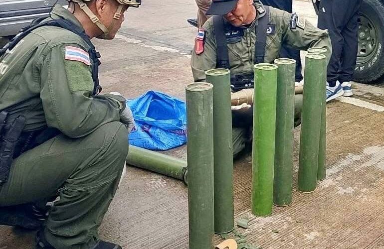 မြန်မာပြည်ဘက်ပို့မယ့် လက်နက်ကြီးကျည်တွေ မဲဆောက်မှာဖမ်းမိထား